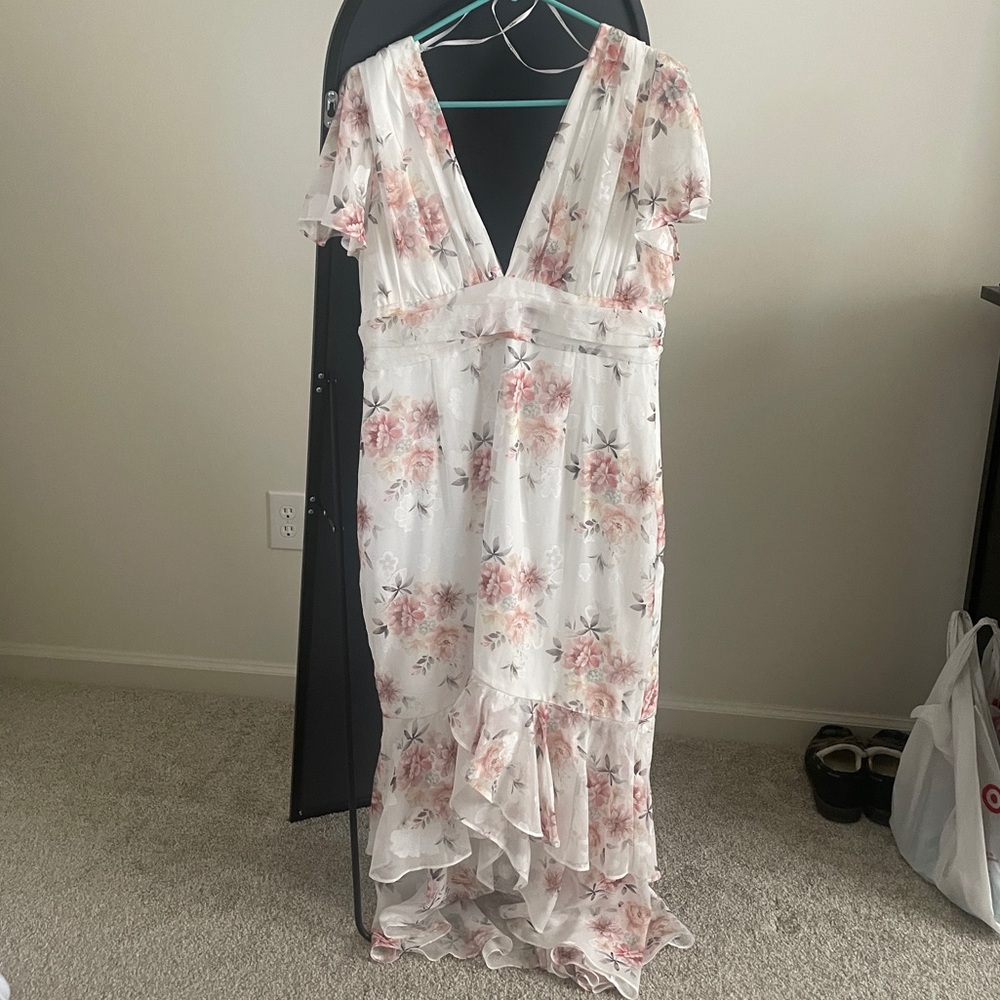 Floral, high-low dress
